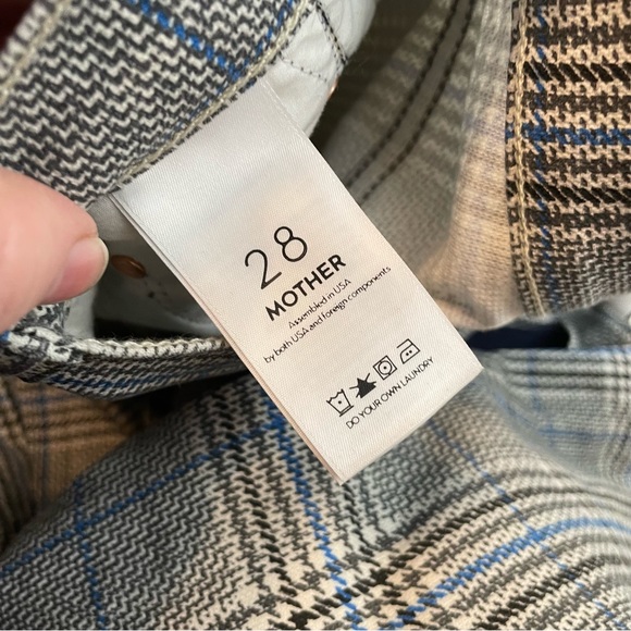 MOTHER Insider Plaid Crop Pants 28 - Picture 9 of 12